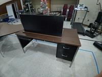 Lot 13 - L Shaped Black/Metal Desk